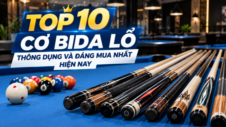 Top 10 Cơ Bida Lỗ Thông Dụng Được Nhiều Người Chơi Lựa Chọn